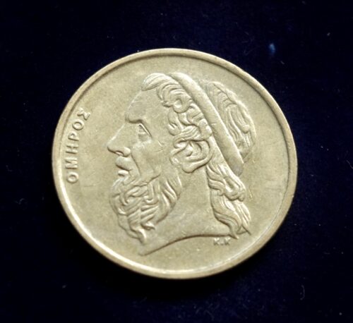 moneta, 50 drachmų, Graikija