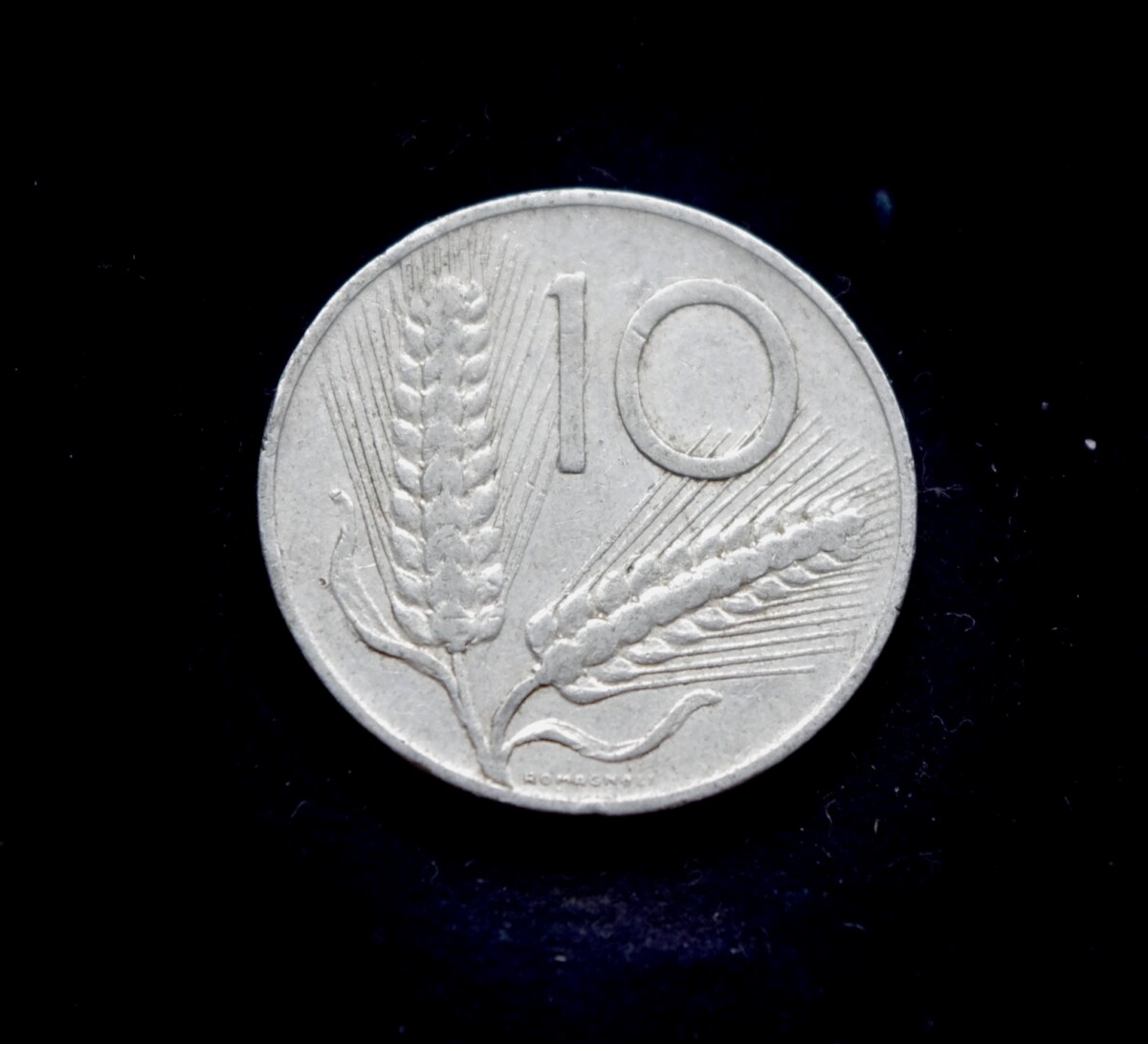 moneta, 10 lirų, Italija