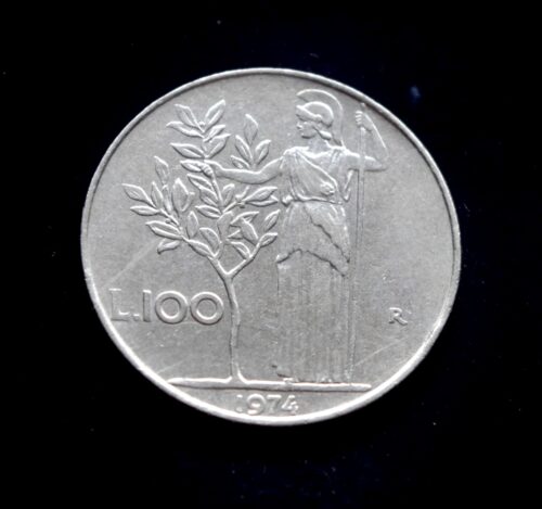 moneta, 100 lirų, Italija