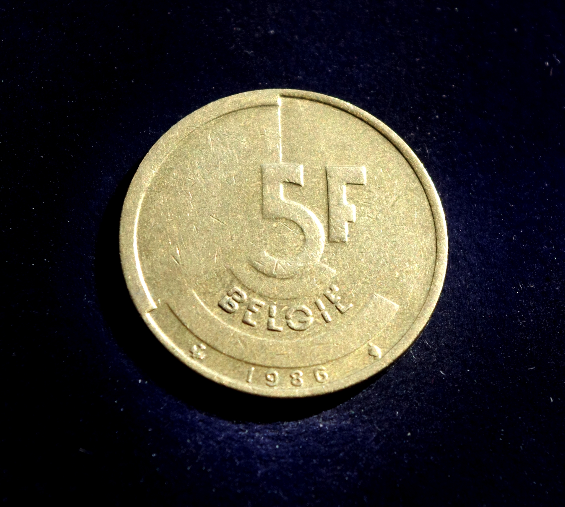 Moneta, 5 frankai, Belgija