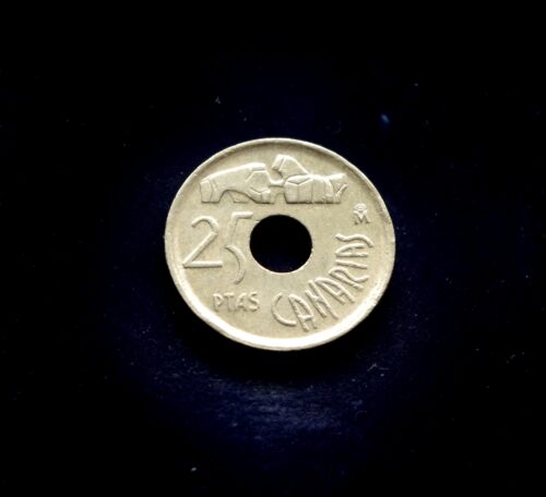 moneta, 25 pesetos, Ispanija, Kanarų salos