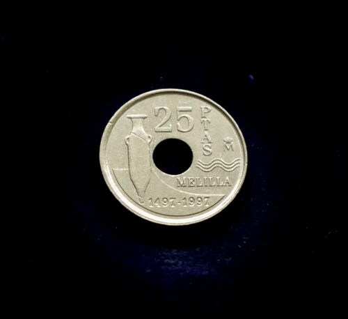 moneta, 25 pesetos, Ispanija, Melilja