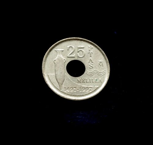 moneta, 25 pesetos, Ispanija, Melilja