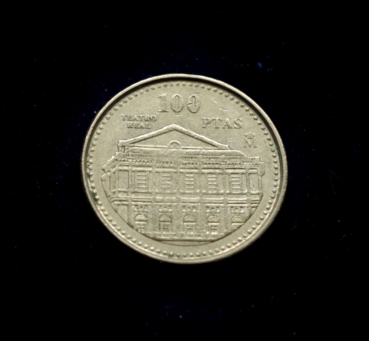 moneta, 100 pesetų, Ispanija, Karališkasis Teatras
