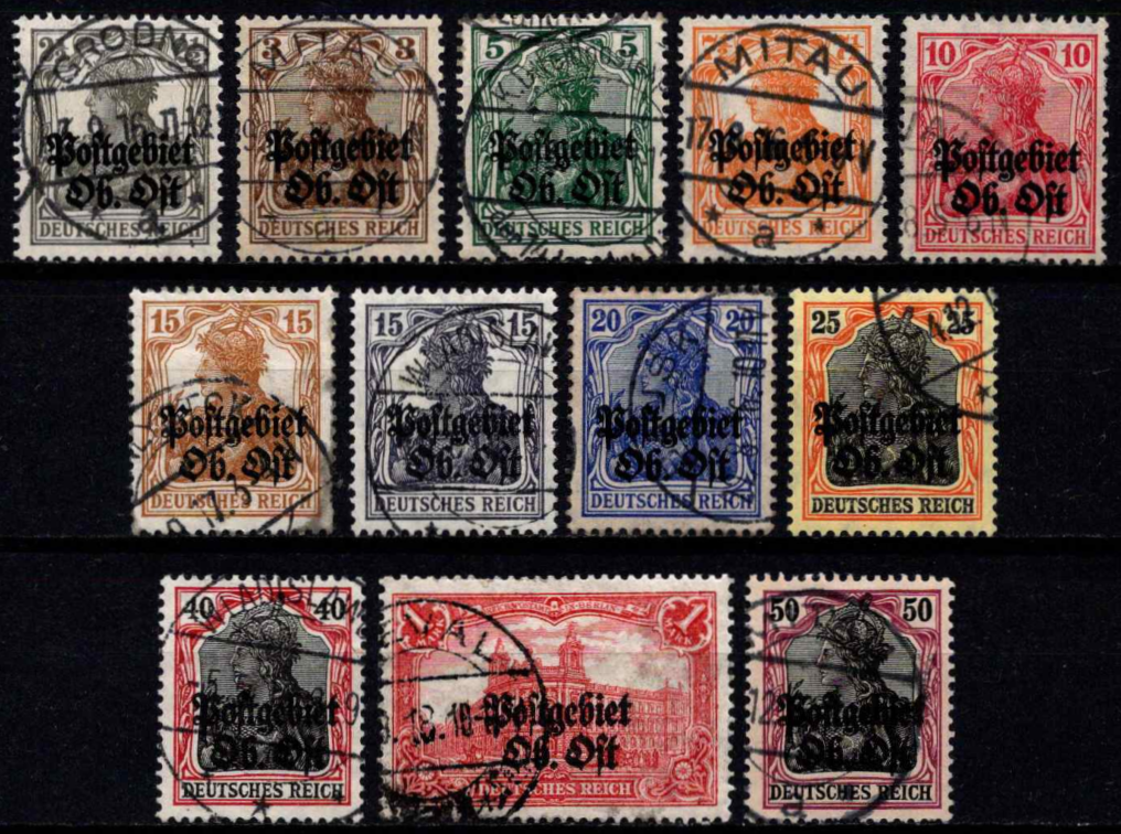 Ober-Ost (Oberbefehlshaber der gesamten Deutschen Streitkräfte im Osten) - dabartinė Latvijos, Lietuvos, Baltarusijos ir Lenkijos teritorija