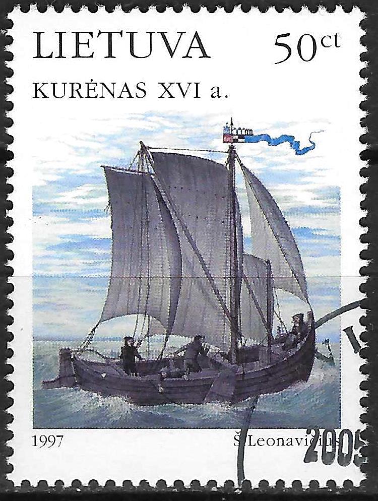 Pašto ženklai, Lietuva, Senieji Baltijos laivai: Kurėnas