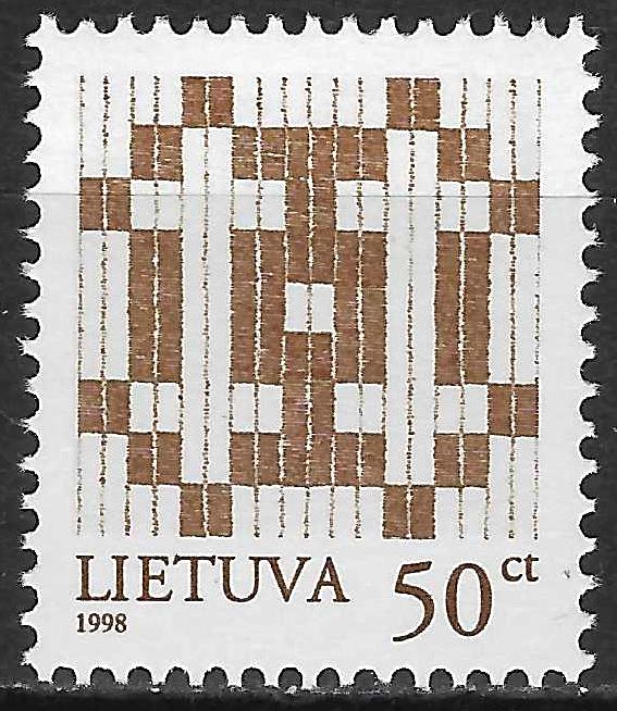 Pašto ženklai, Lietuva, tautiniai raštai