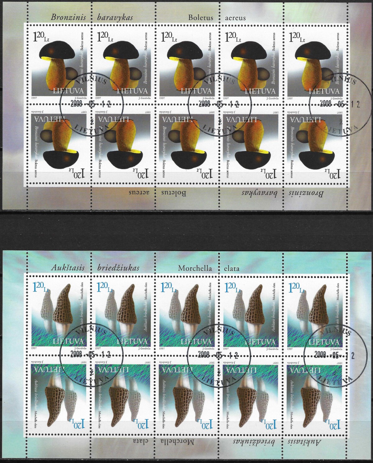 Pašto ženklai, Lietuva, Grybai: bronzinis baravykas, aukštasis briedžiukas