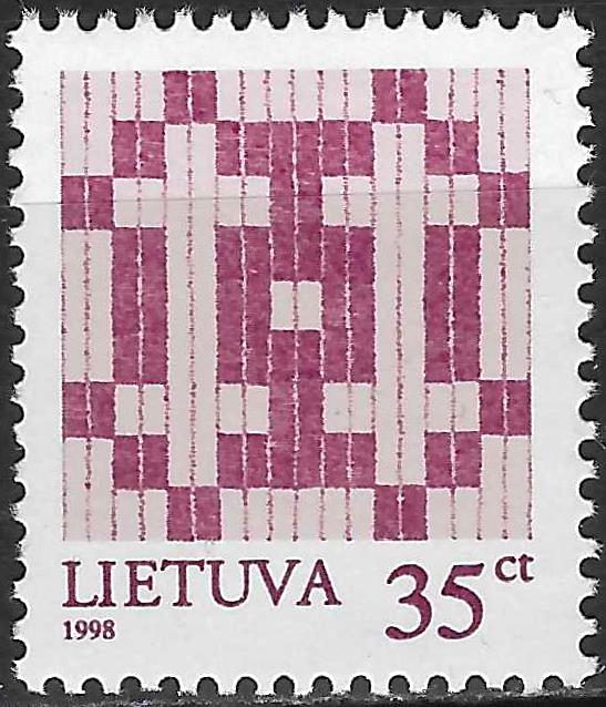 Pašto ženklai, Lietuva, Tautiniai audimo raštai