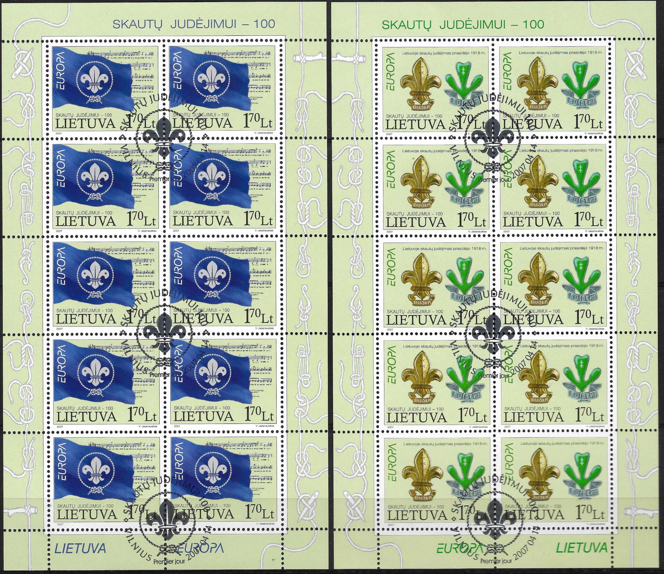 Pašto ženklai, Lietuva, EUROPA: Skautai