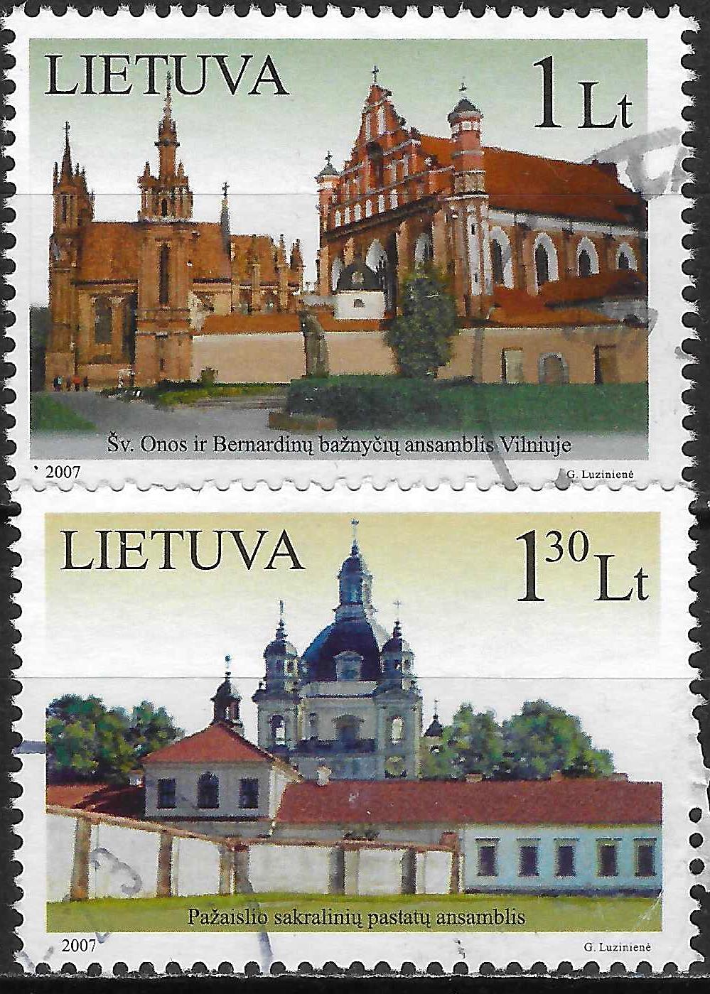 Pašto ženklai, Lietuva, Šv. Onos ir Bernardinų bažnyčių ir Pažaislio sakralinių pastatų ansambliai