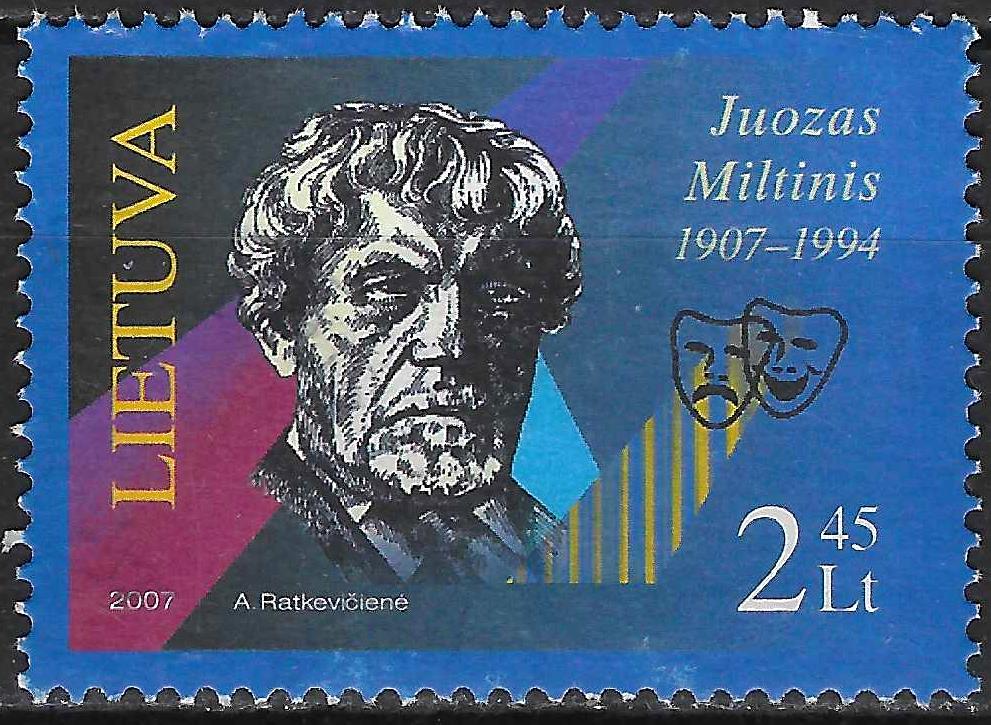 Pašto ženklai, Lietuva, Teatro režisieriaus Juozo Miltinio 100-osios gimimo metinės