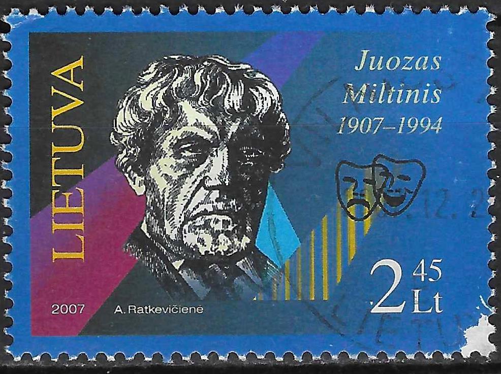 Pašto ženklai, Lietuva, Teatro režisieriaus Juozo Miltinio 100-osios gimimo metinės