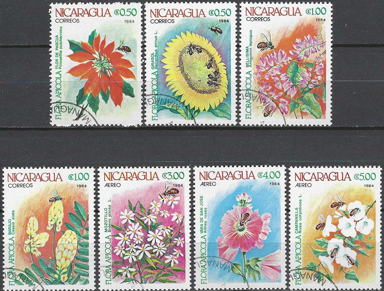 Pašto ženklai, Nikaragva. Gėlės
