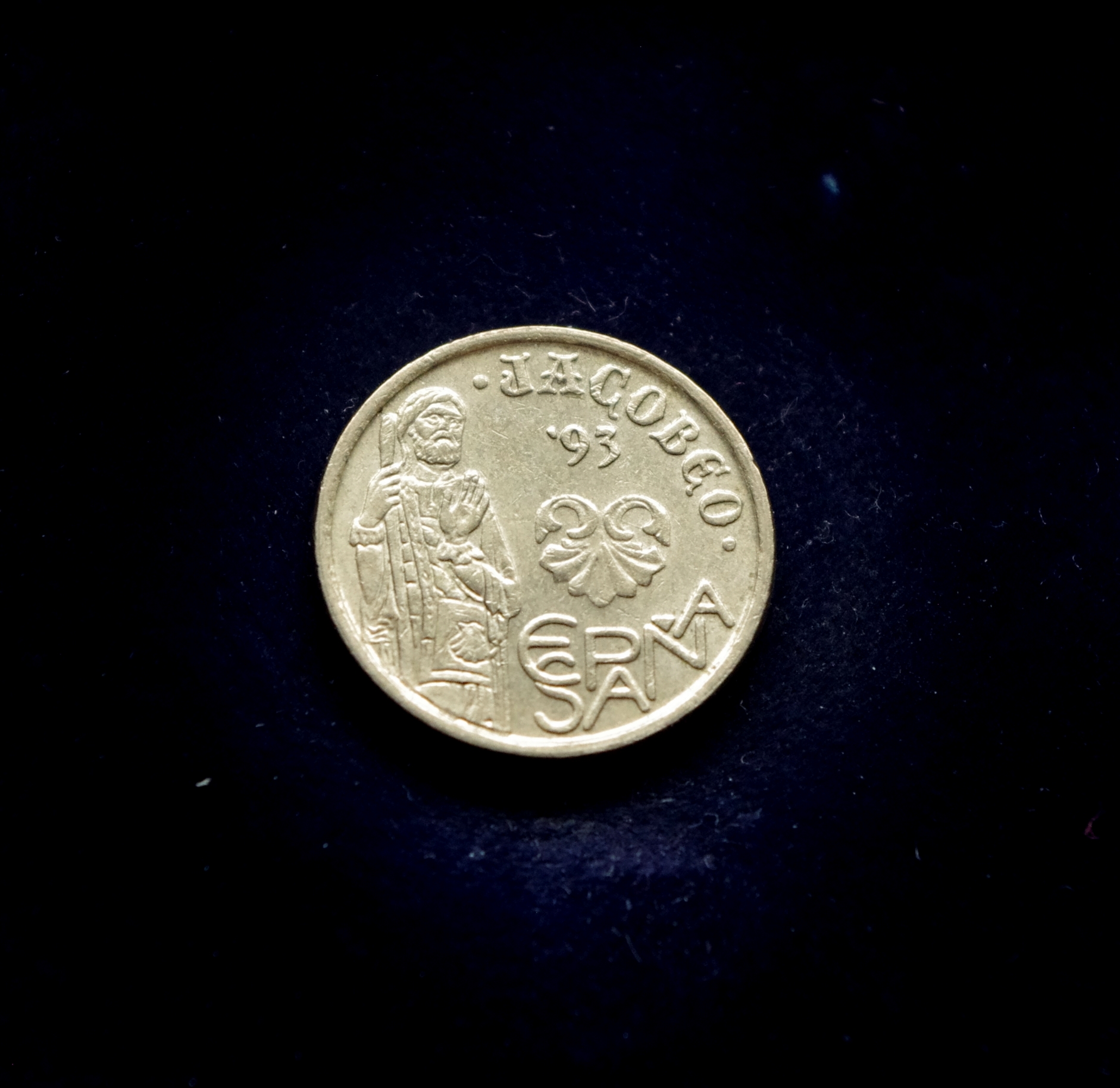 moneta, 5 pesetos, Ispanija, Šv. Jokūbas