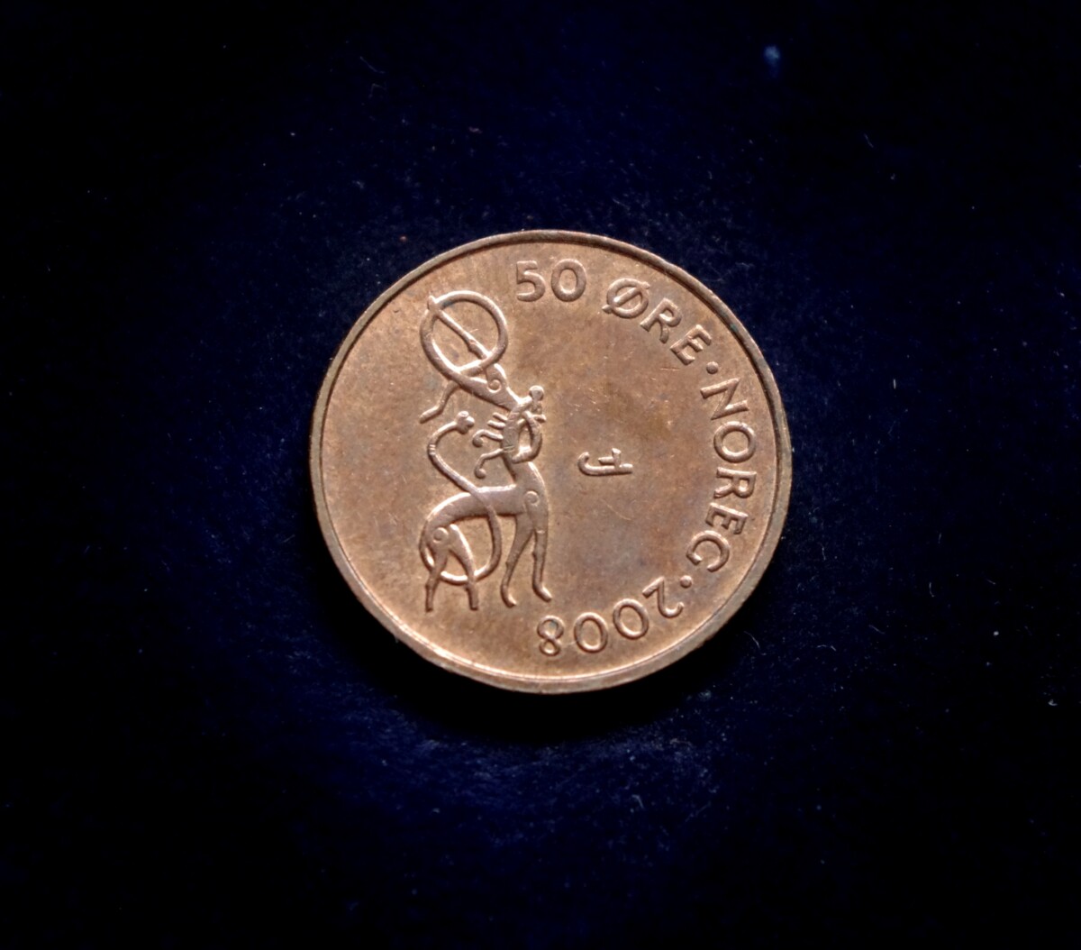 moneta, 50 erių, Norvegija, drakonas