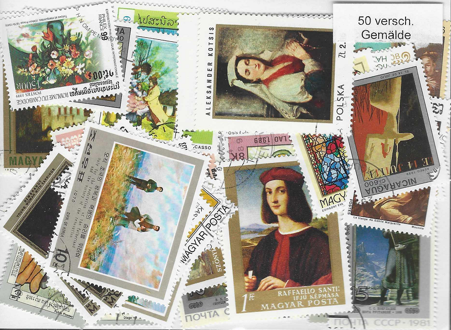 Pašto ženklų pakuotė, paveikslai