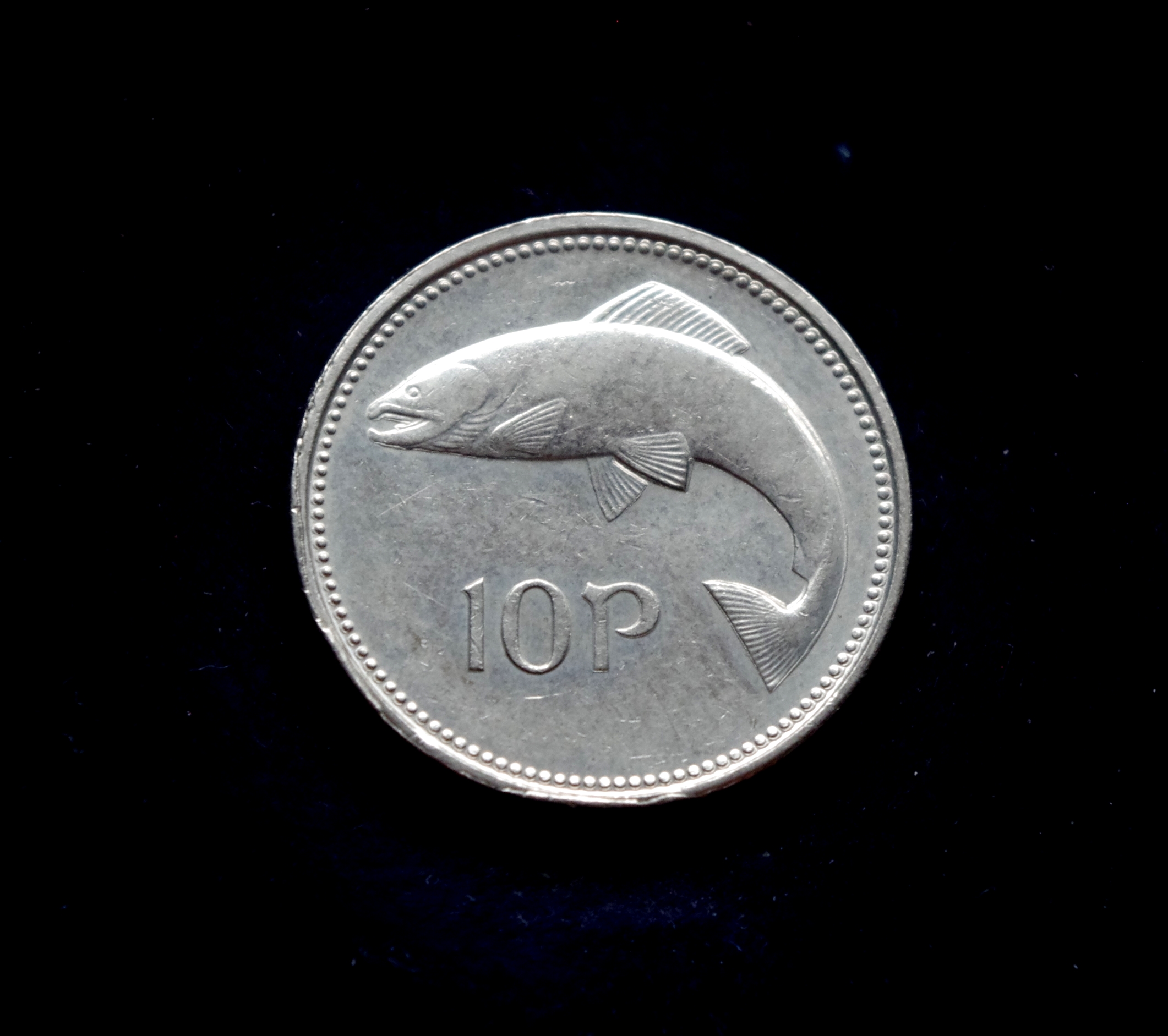 Airijos 10 pensų moneta. Lašiša (Salmo salar)