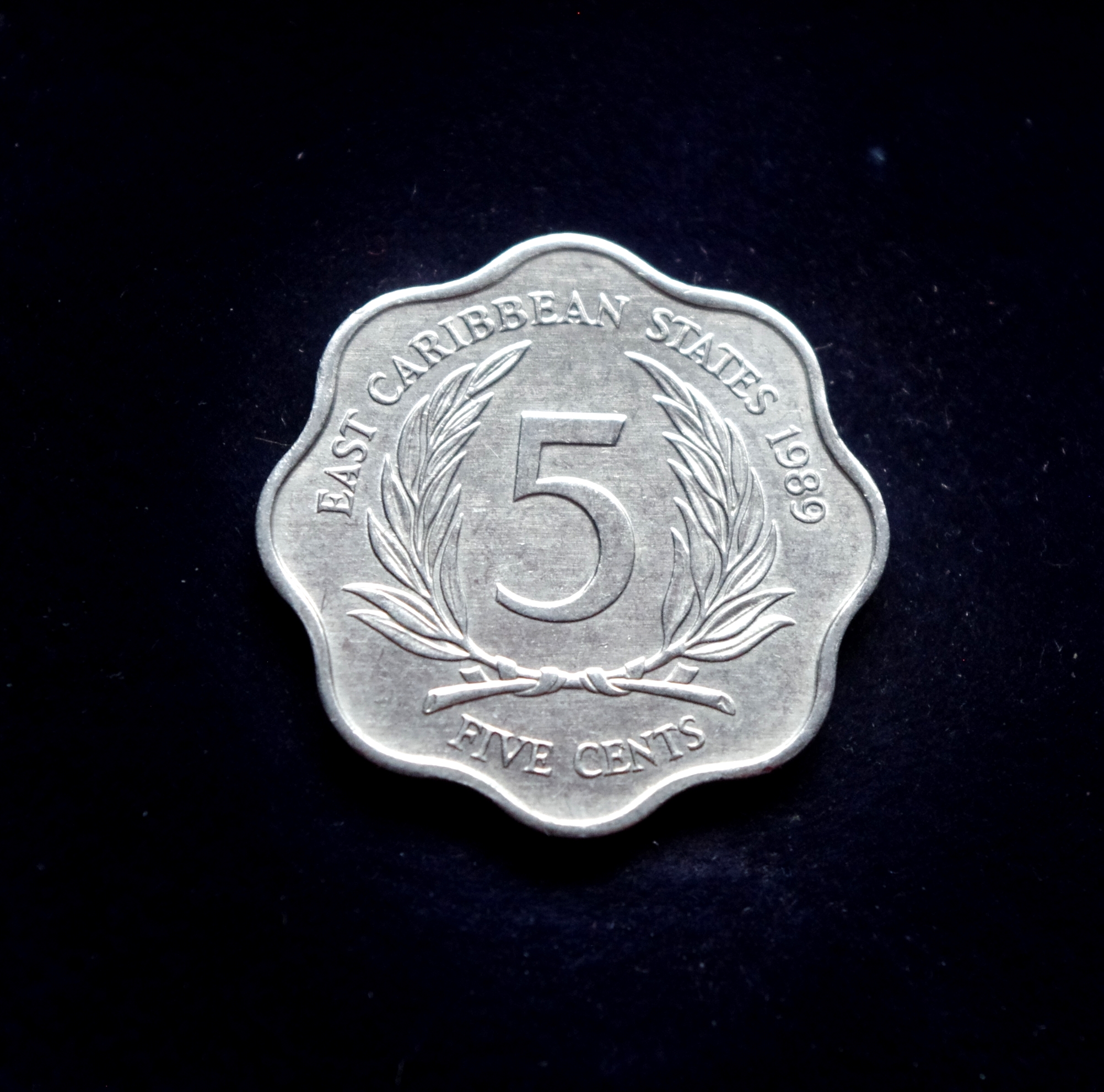 Rytų Karibų Valstybės 5 centų moneta