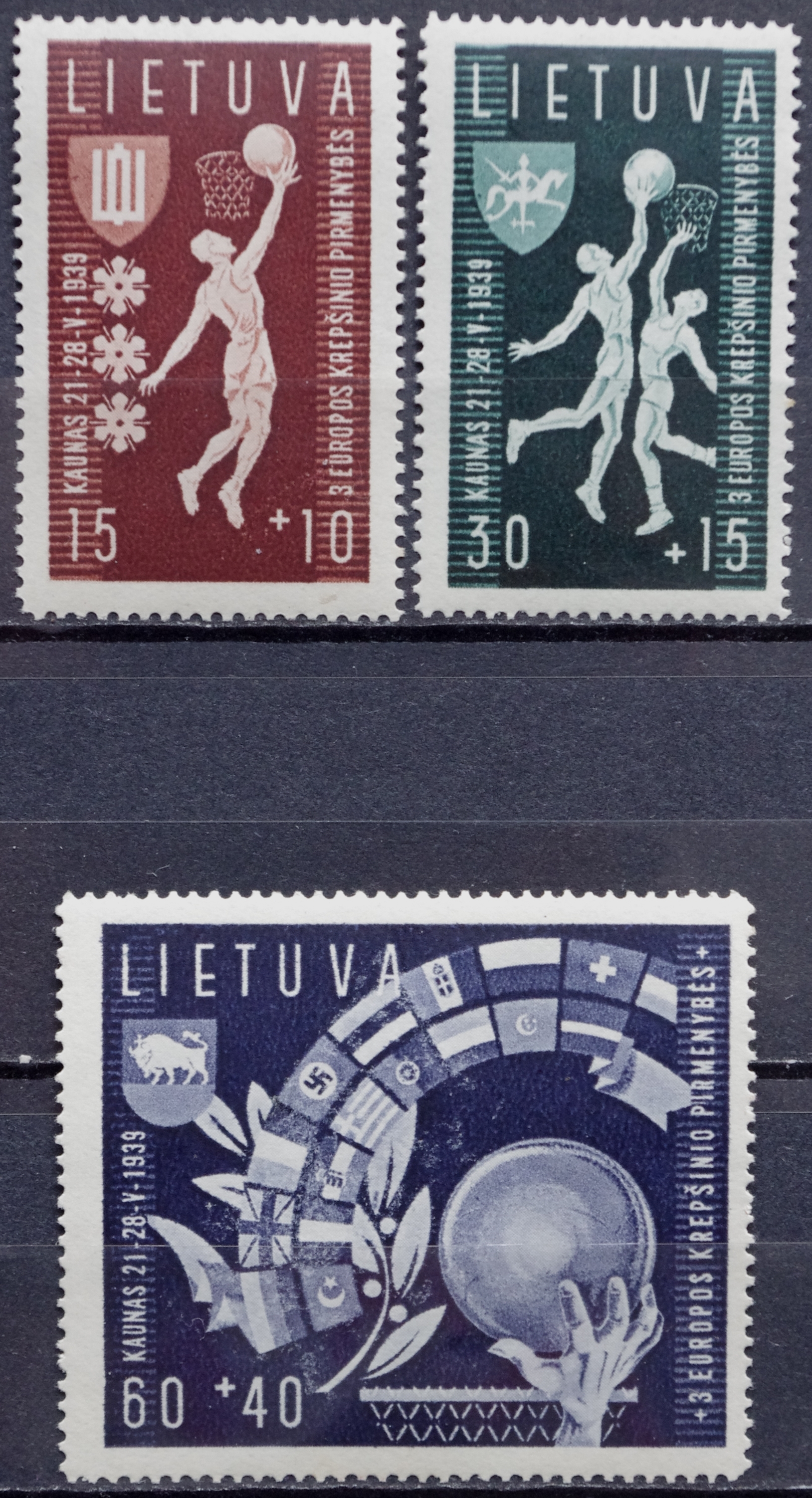 pašto ženklai, Tarpukario Lietuva. Europos krepšinio čempionato laida