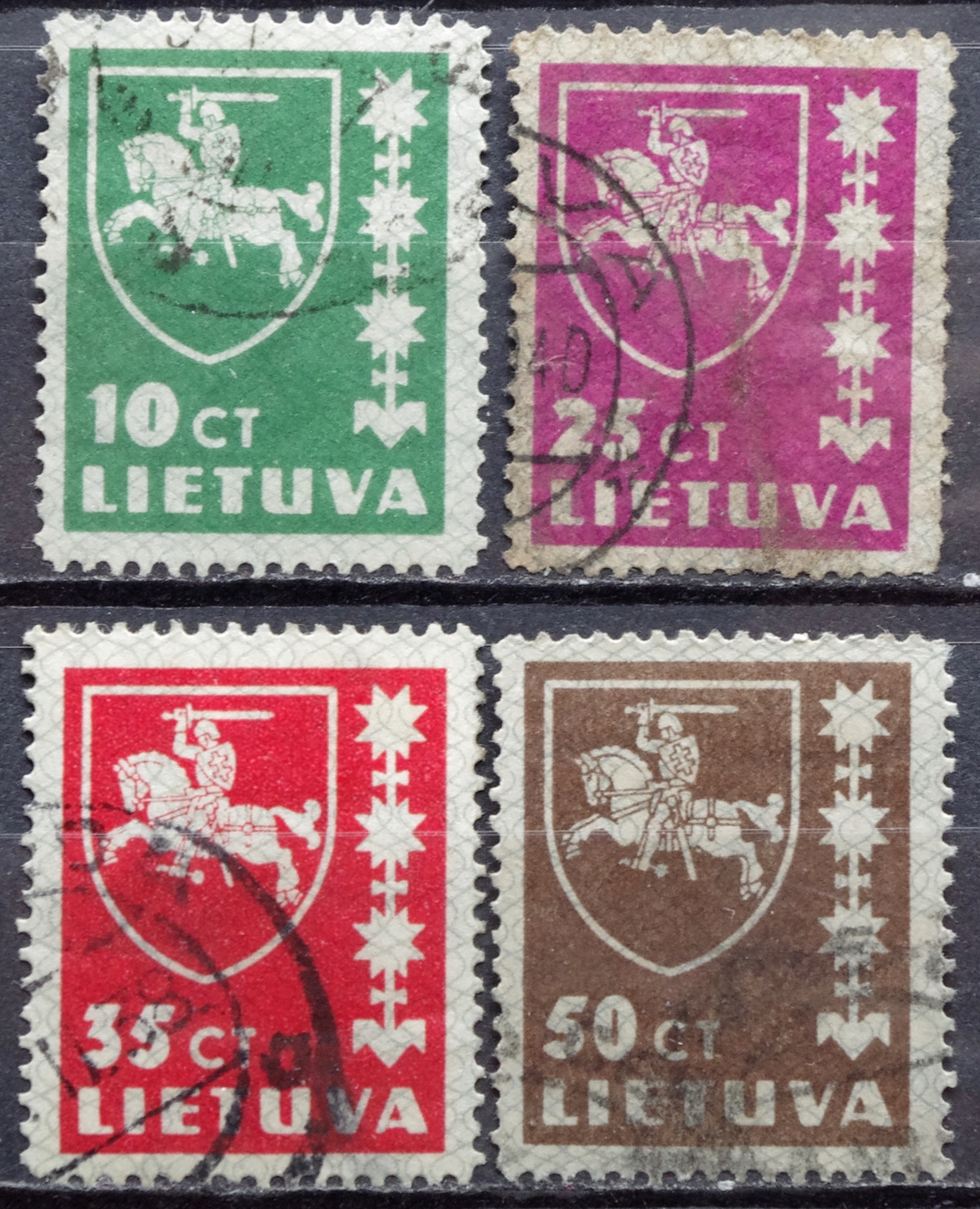 IMGP3300 pašto ženklai, Tarpukario Lietuva. Standartinė pašto ženklų laida. Vyčio herbas I-II