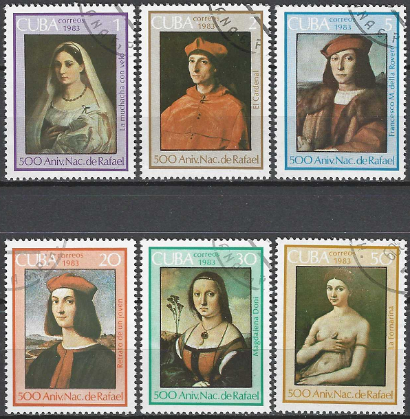 pašto ženklai, Kuba. 500-osios Rafaelio gimimo metinės