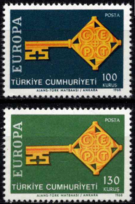 Turkija, pilna serija, MiNr 2095-2096 MNH**