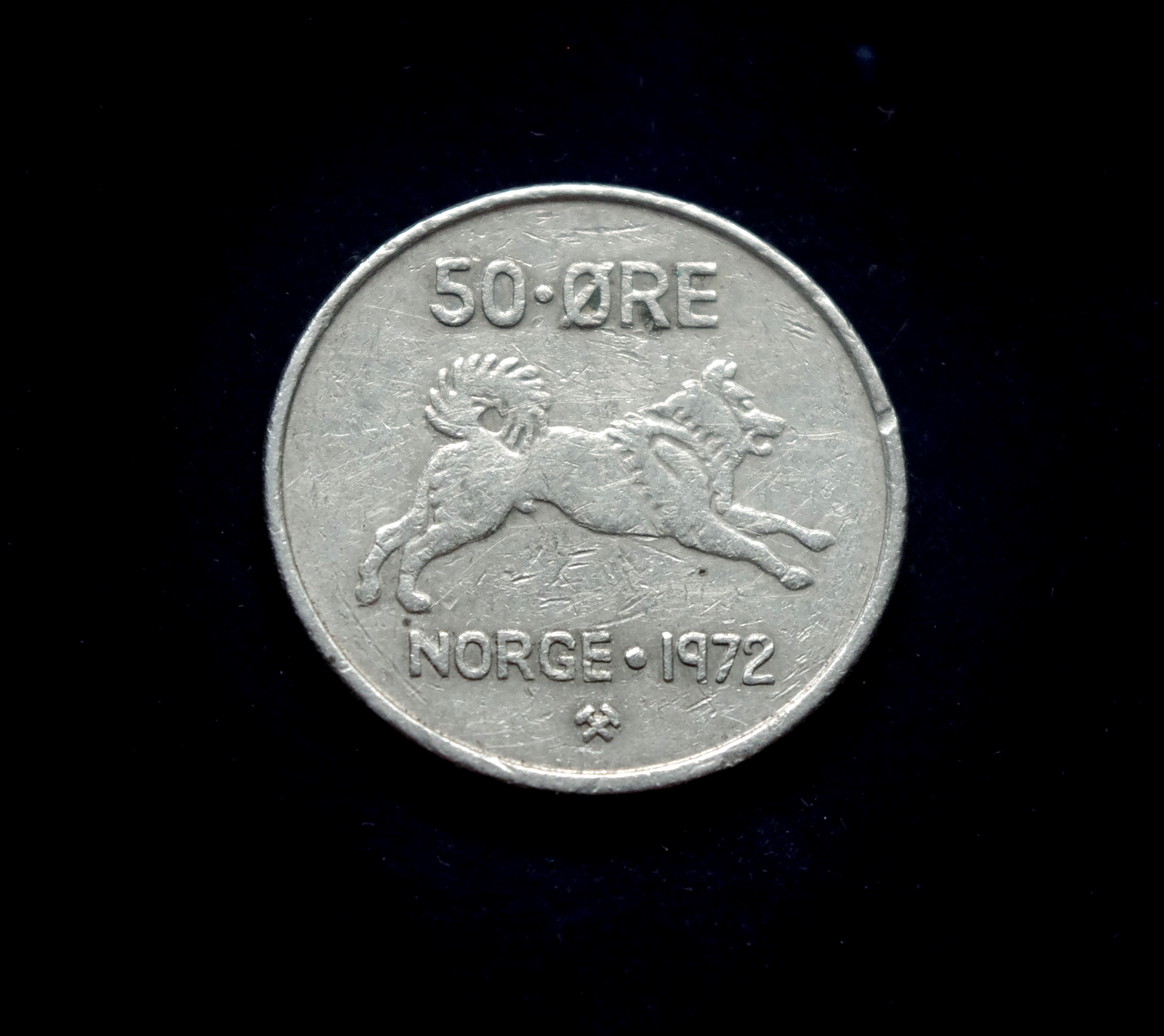 moneta, 50 erių, Norvegija, šuo