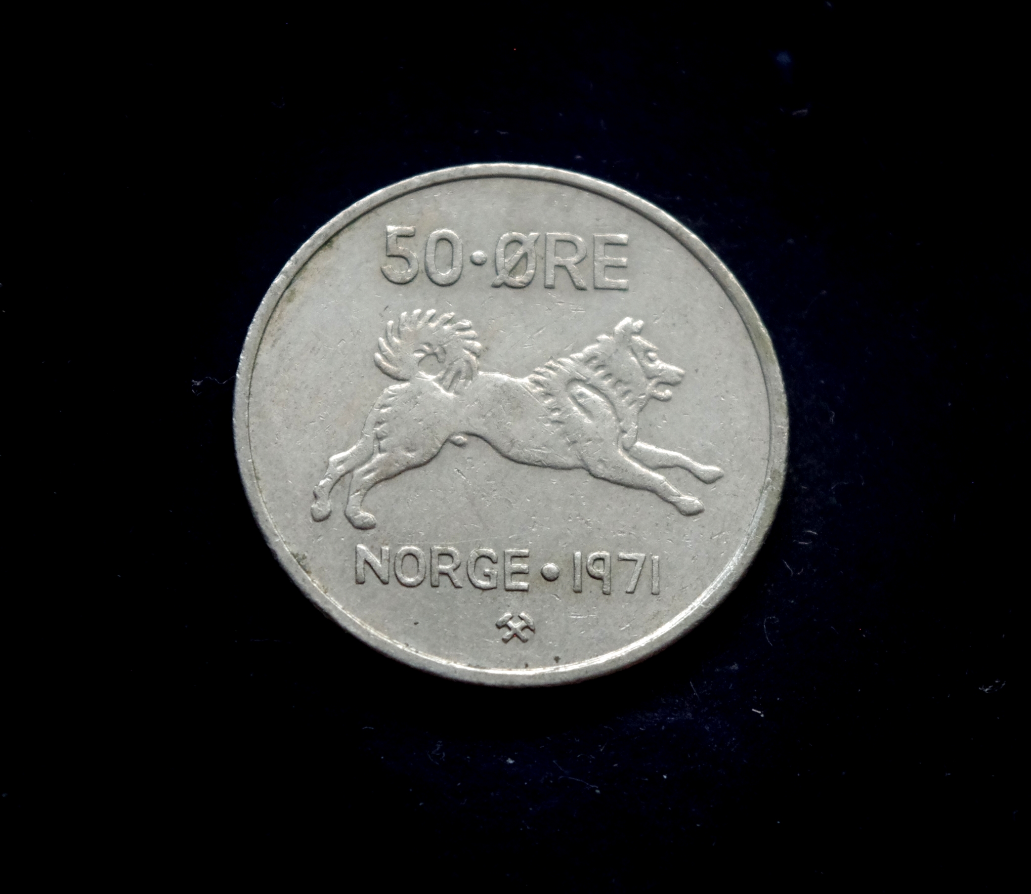 moneta, 50 erių, Norvegija, šuo