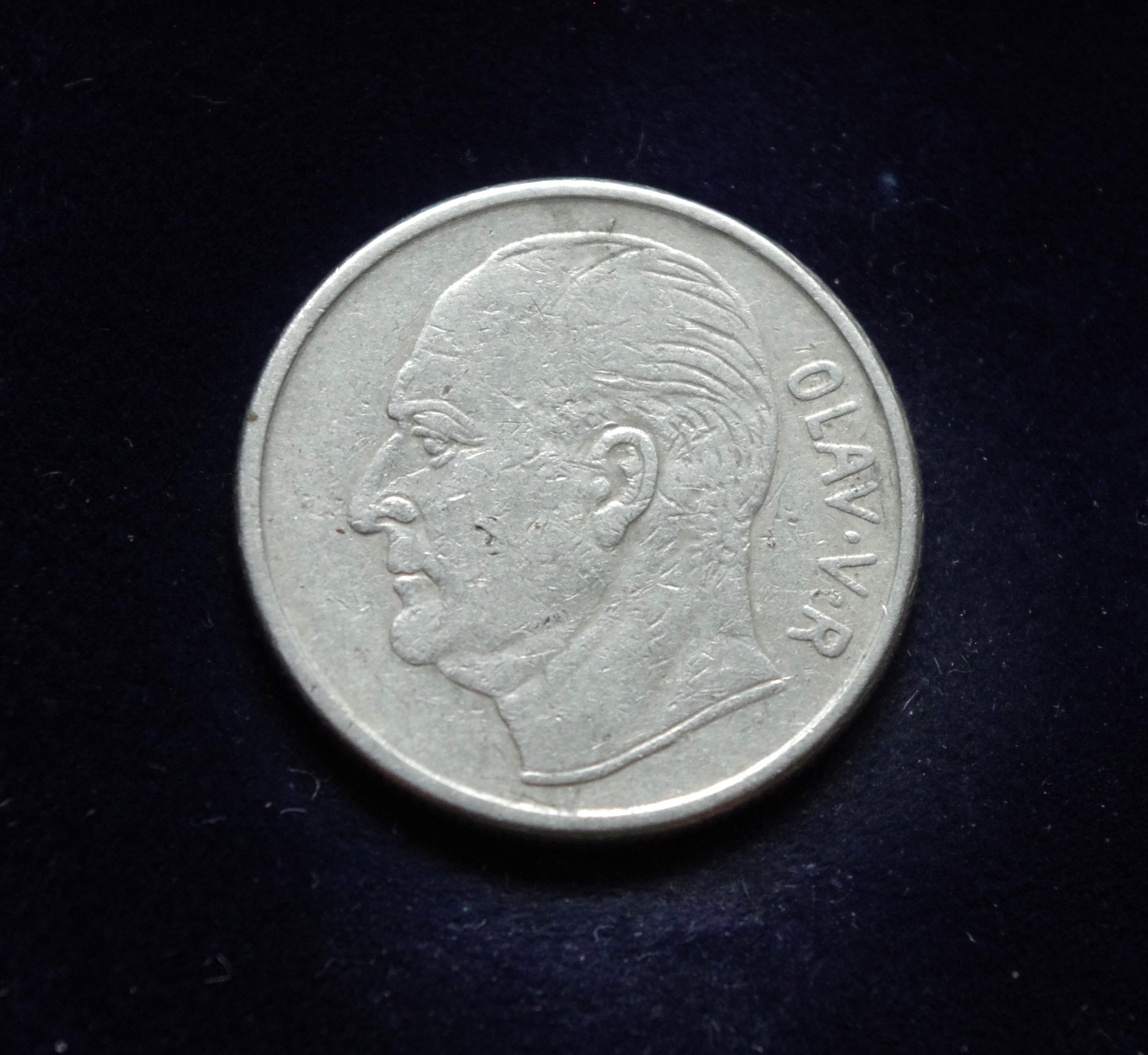 moneta, 1 krona, Norvegija, arklys