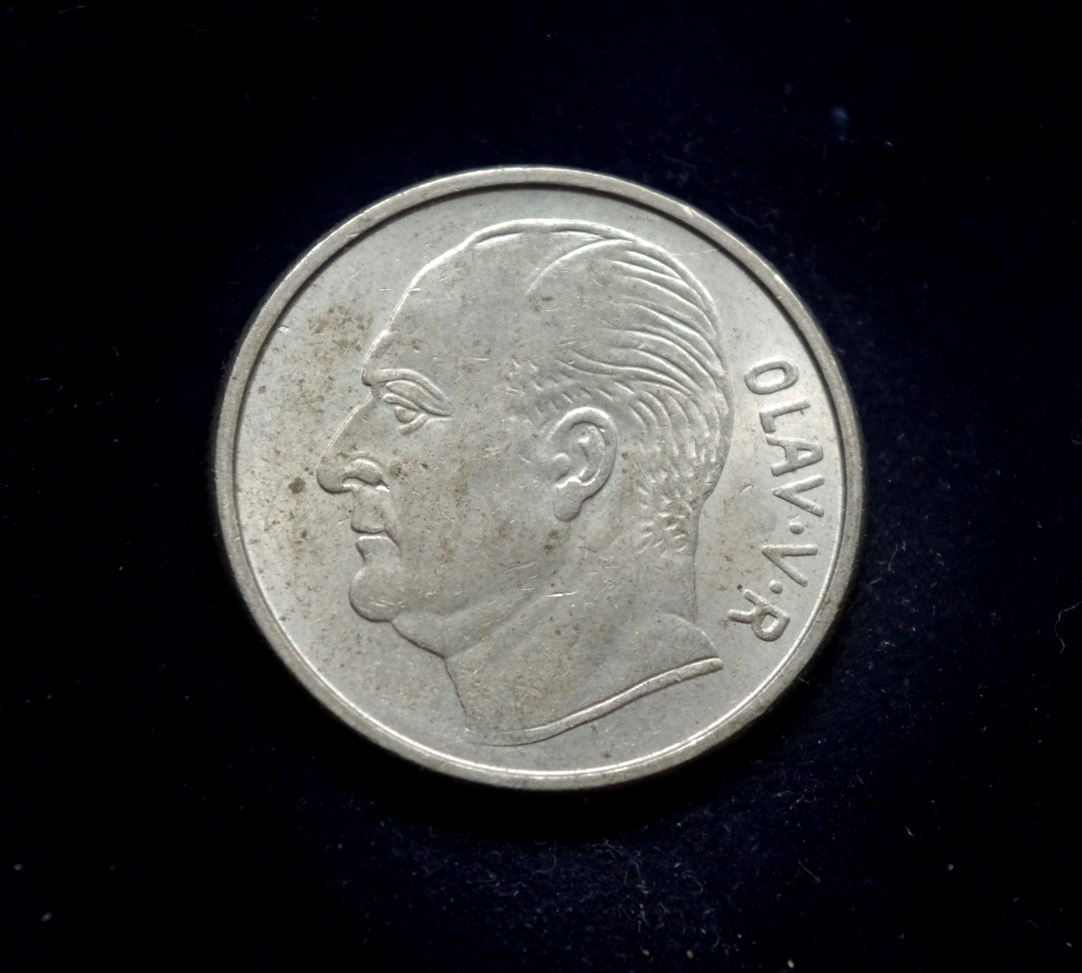 moneta, 1 krona, Norvegija, arklys