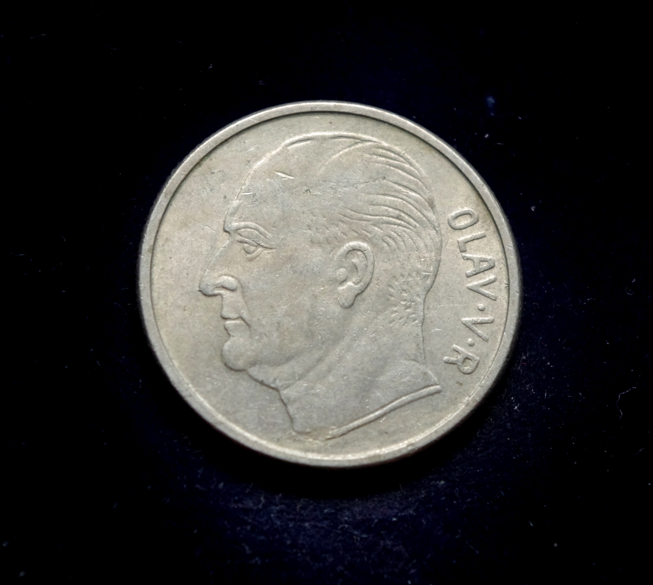 moneta, 1 krona, Norvegija, arklys