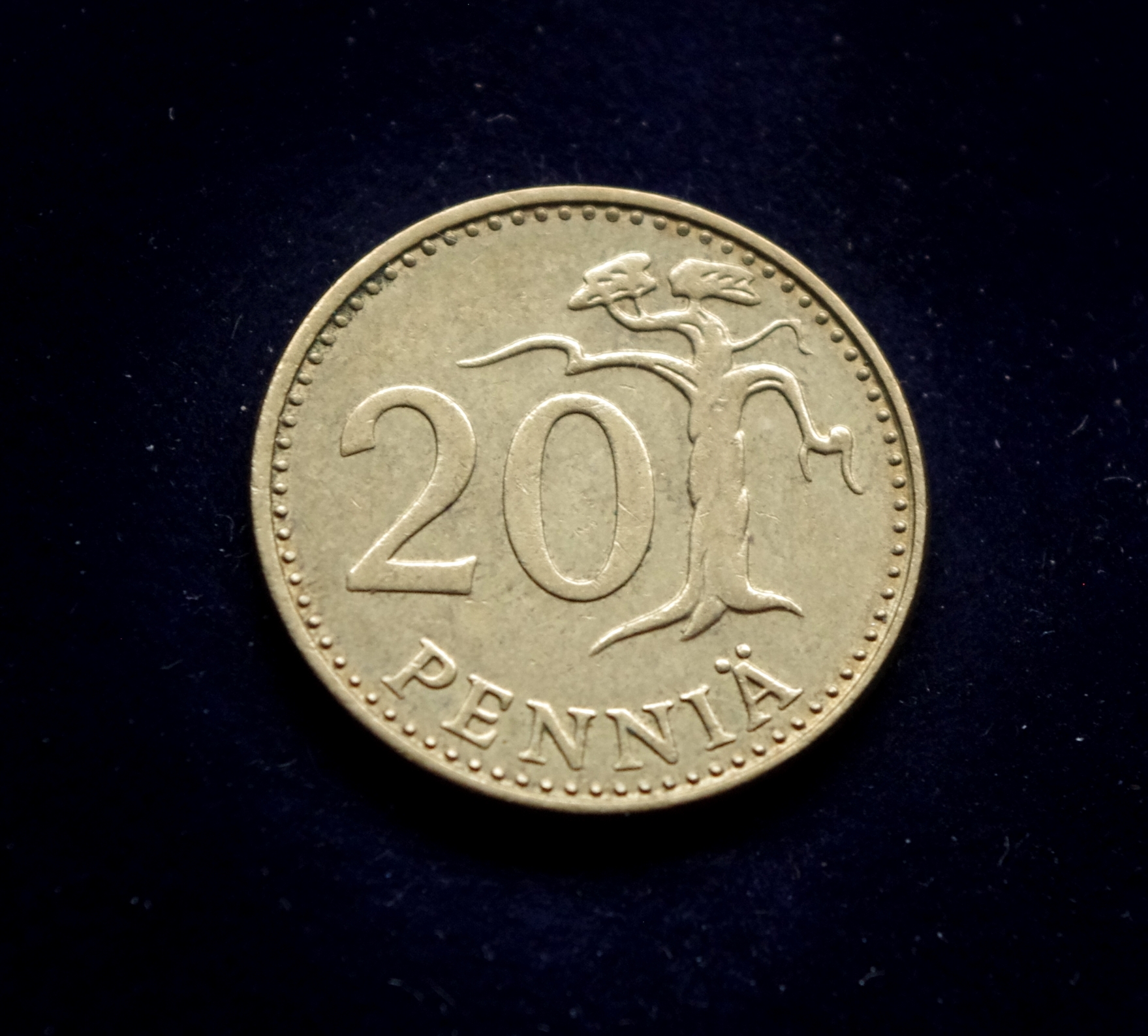 moneta, 20 pensų, Suomija