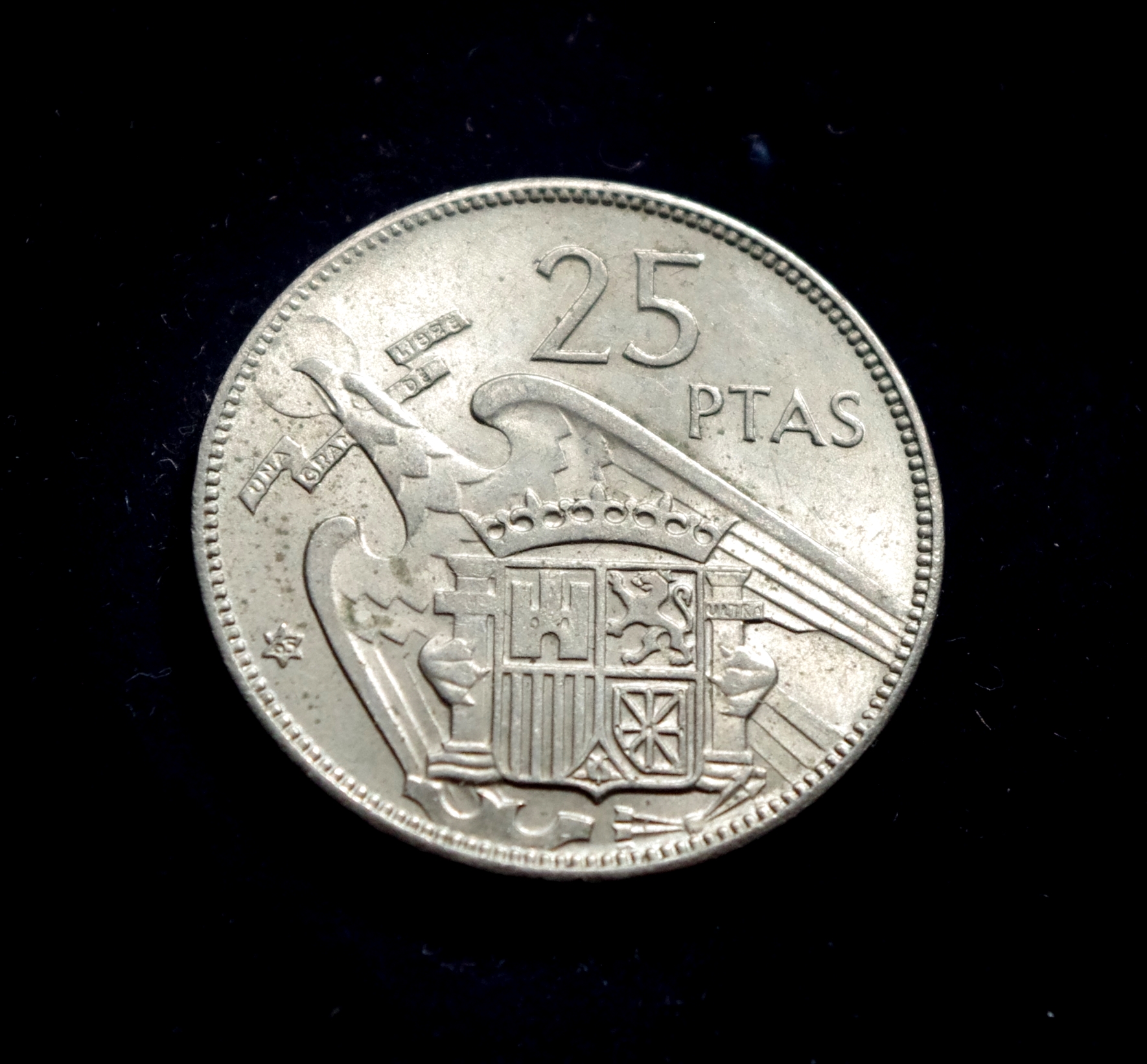 moneta, 25 pesetos, Ispanija