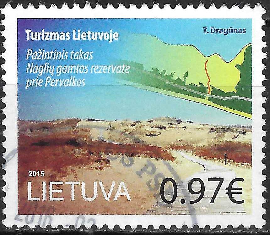 Pašto ženklai, Lietuva, Turizmas Lietuvoje. Pažintinis takas Naglių gamtos rezervate prie Pervalkos