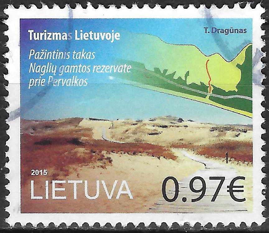 Pašto ženklai, Lietuva, Turizmas Lietuvoje. Pažintinis takas Naglių gamtos rezervate prie Pervalkos