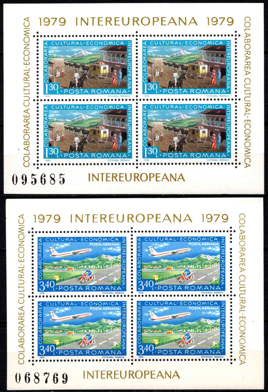 Rumunija, blokai Nr 157-158 MiNr 3587-3588 MNH**