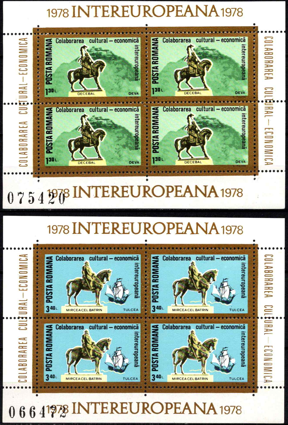 Rumunija, blokai Nr. 151-152, MiNr 3514-3515 MNH**