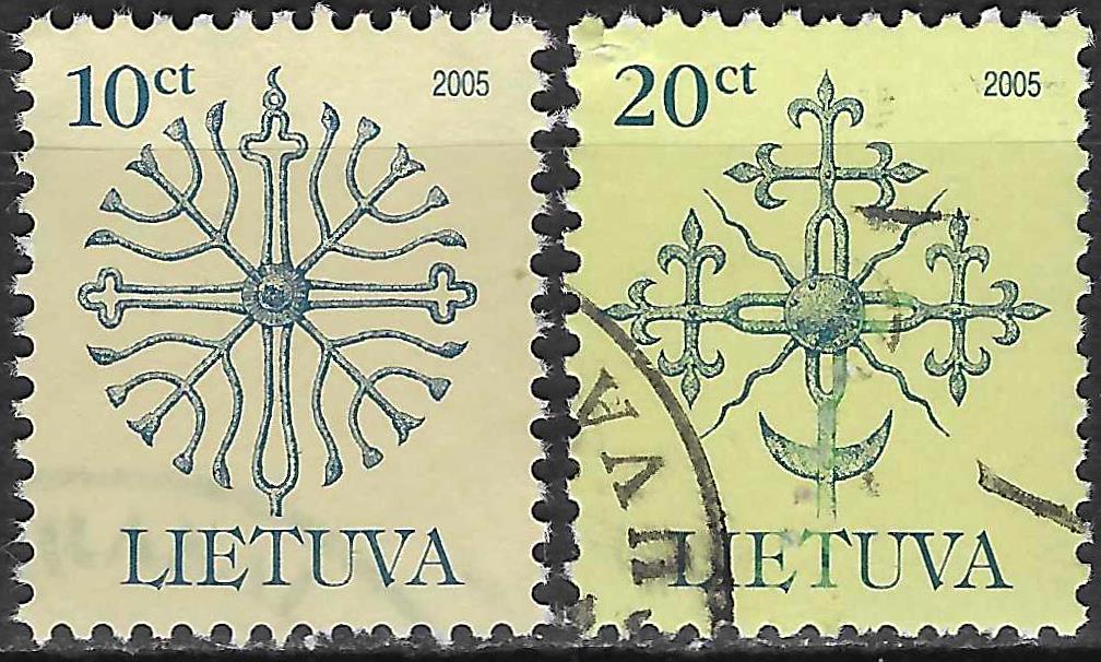 Pašto ženklai, Lietuva, Kaltinės paminklų viršūnės