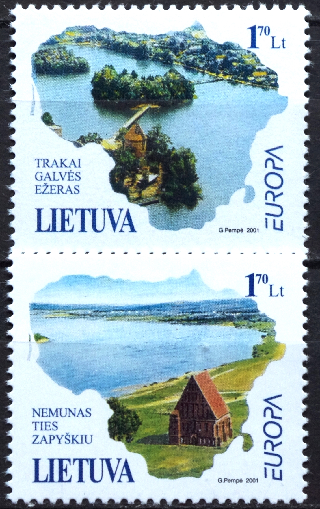 Pašto ženklai, Lietuva, Europa, vanduo