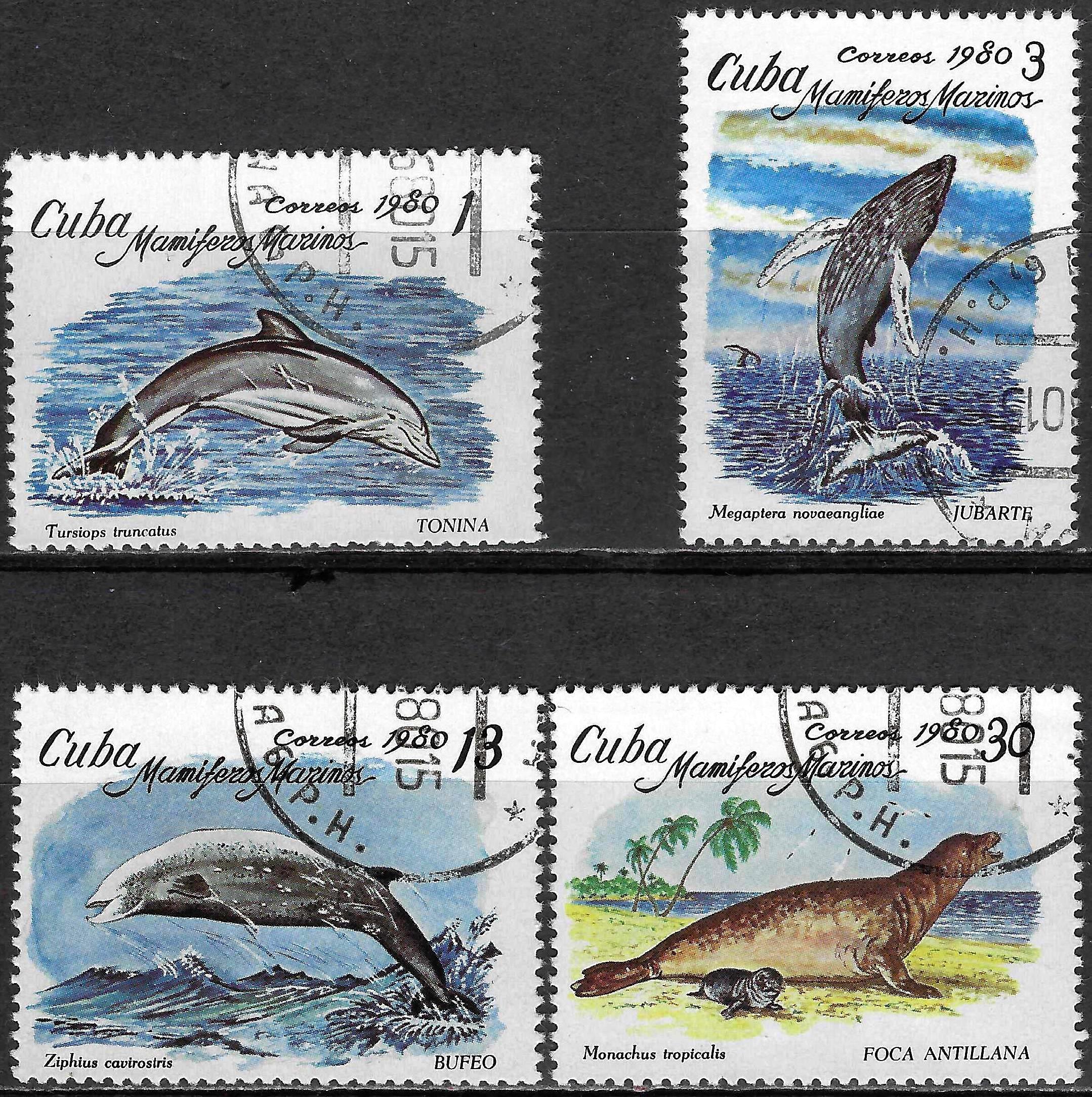 Pašto ženklai, Kuba, jūrų žinduoliai