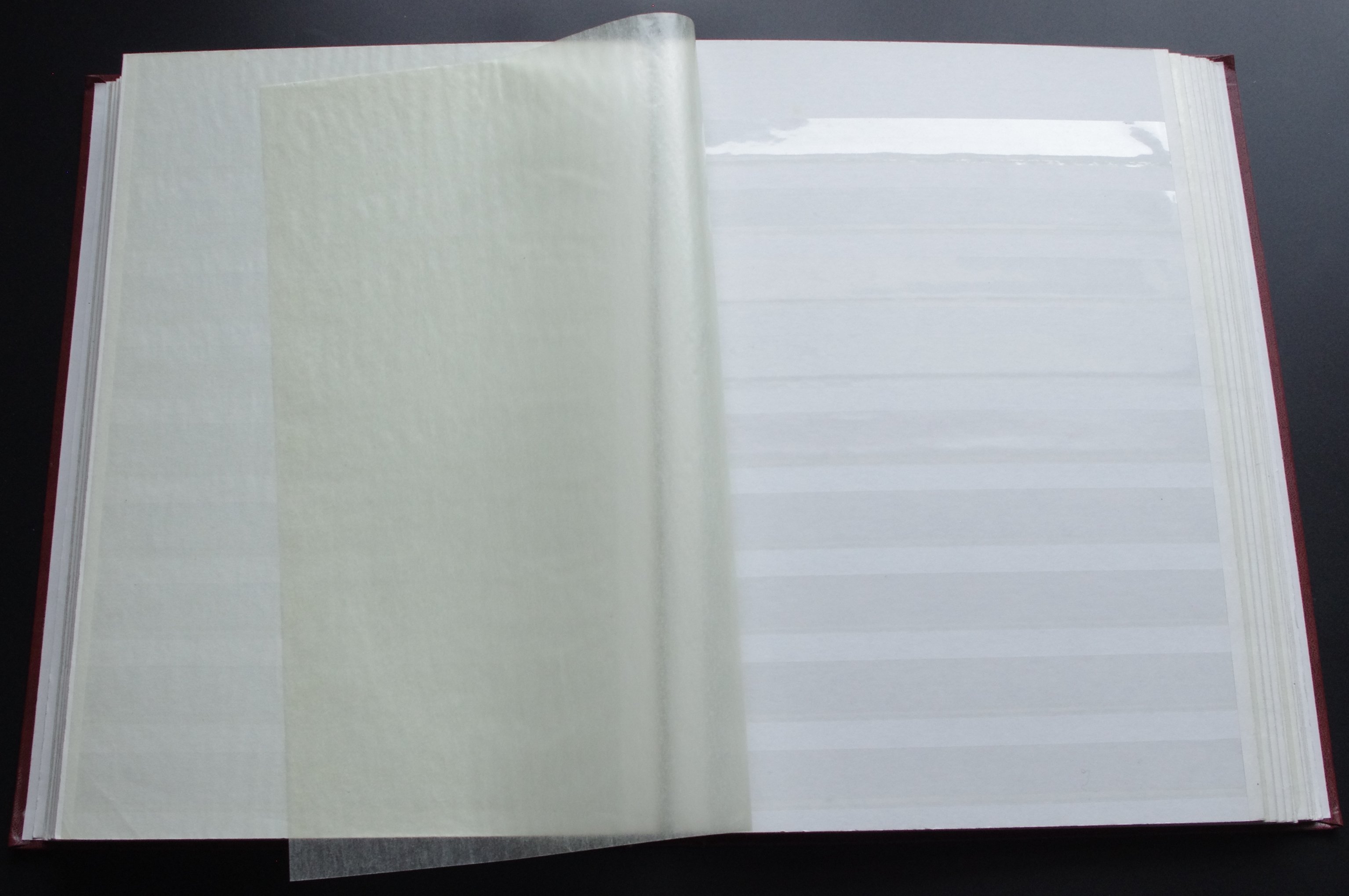 Naudotas, rudos spalvos albumas pašto ženklams