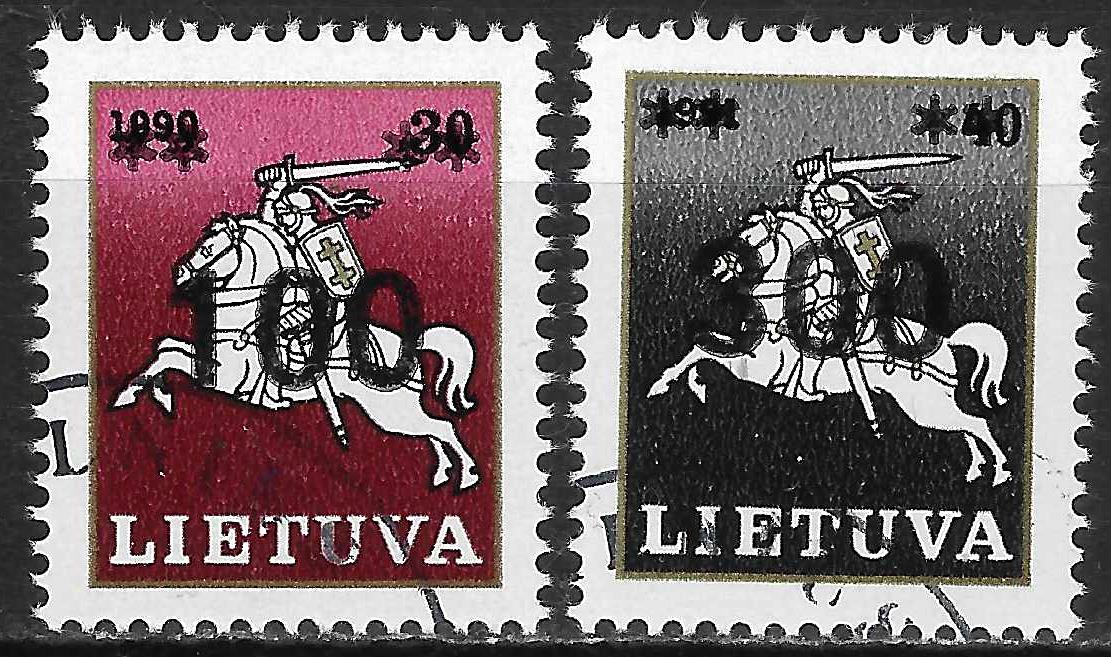 Lietuva, MiNr 514 I, 515 I Used(O)