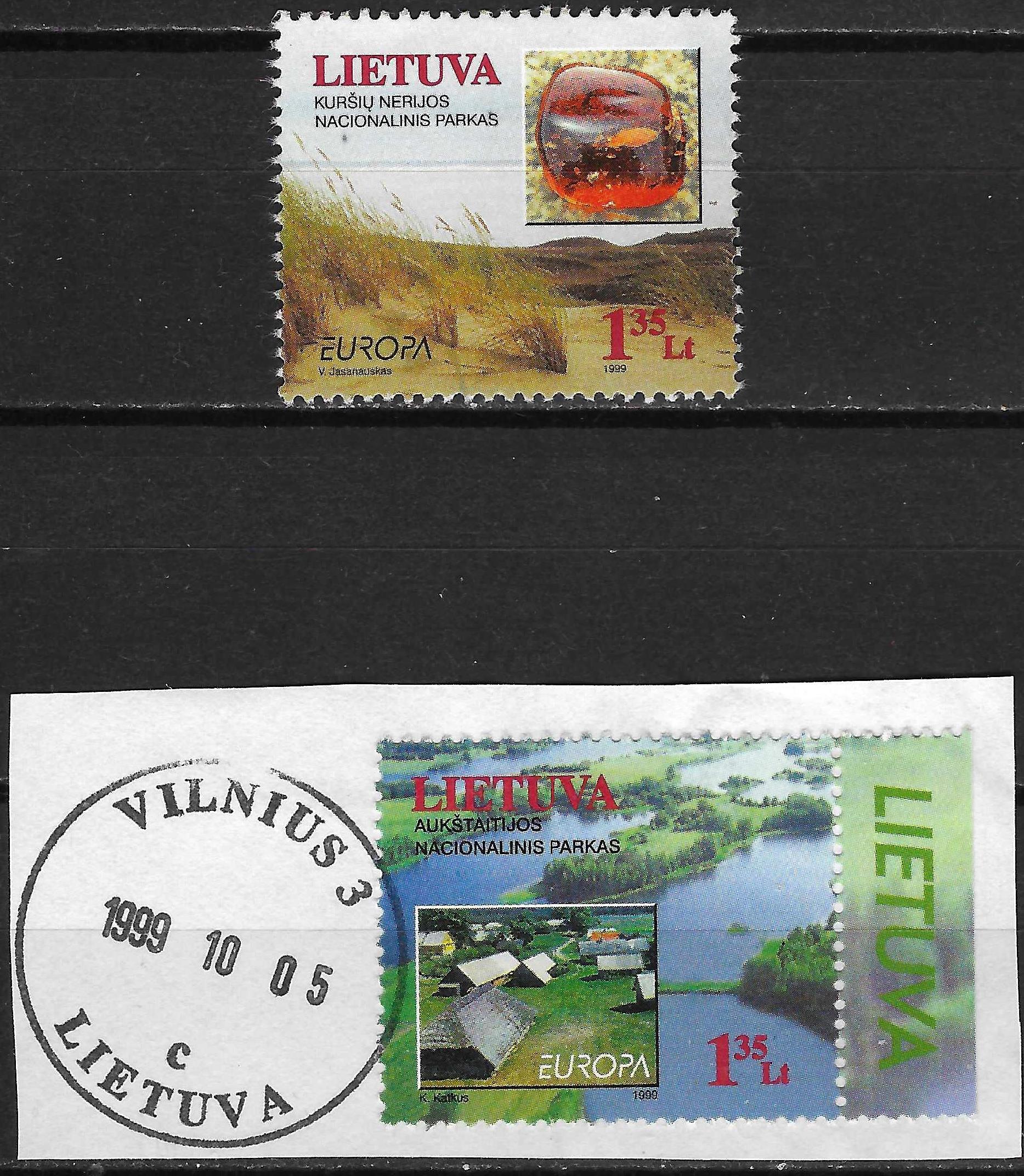 Pašto ženklai, Lietuva, Europa: Gamtos ir nacionaliniai parkai