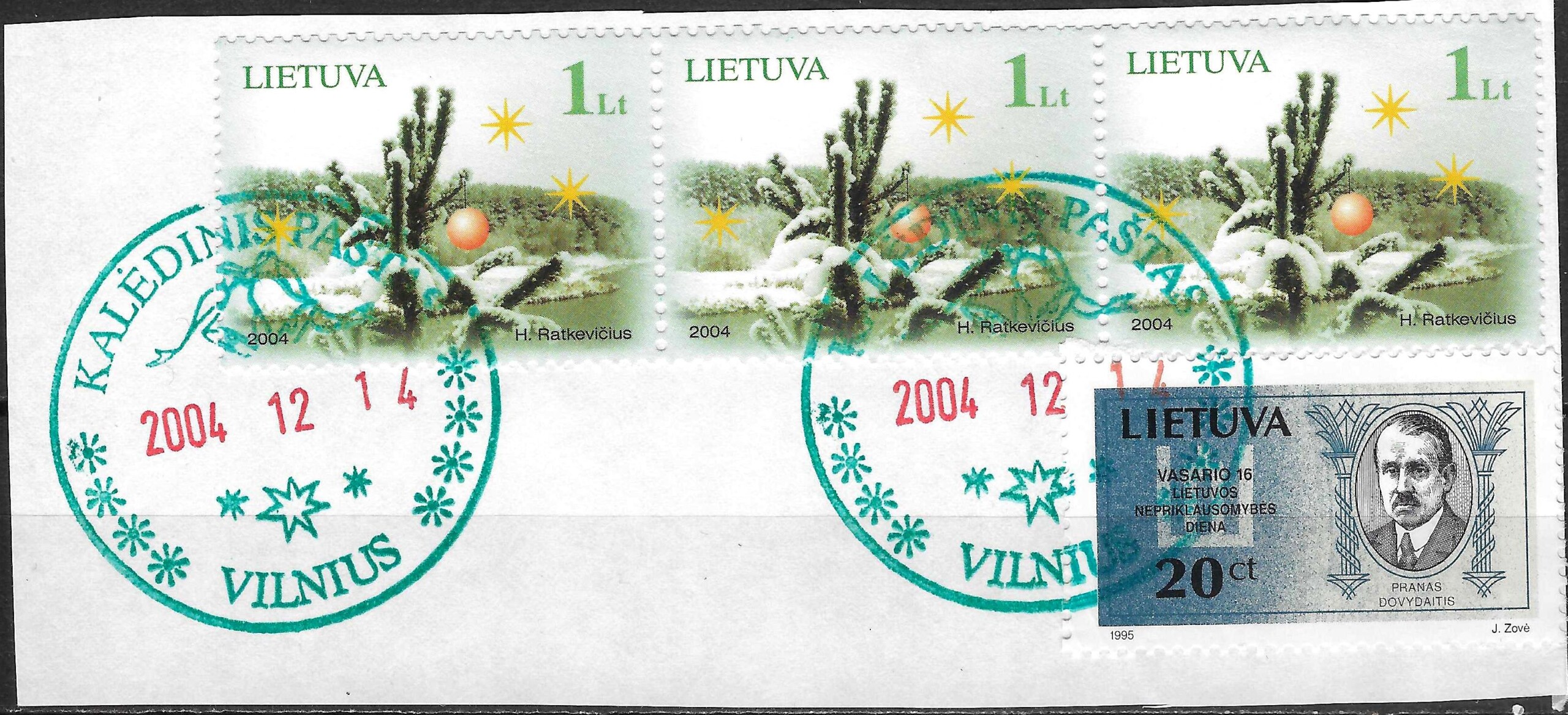 Pašto ženklai, Lietuva, Šv. Kalėdos ir Naujieji Metai