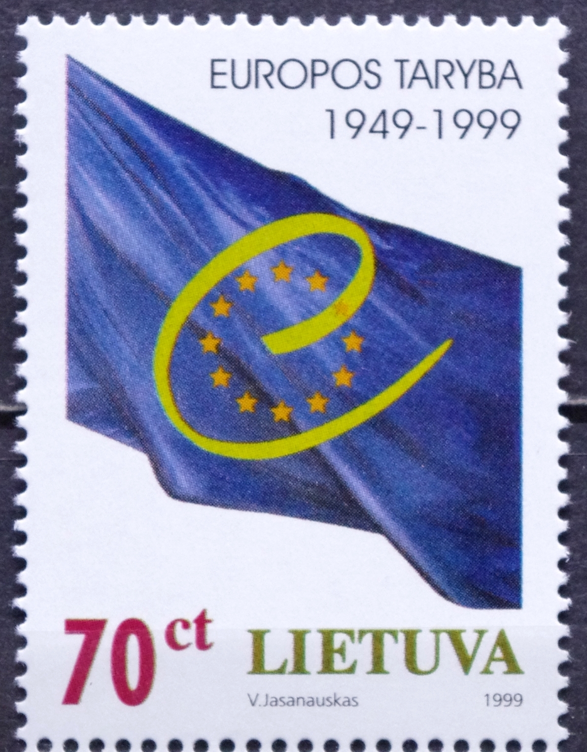 pašto ženklas, Lietuva. Europos tarybai 50 metų