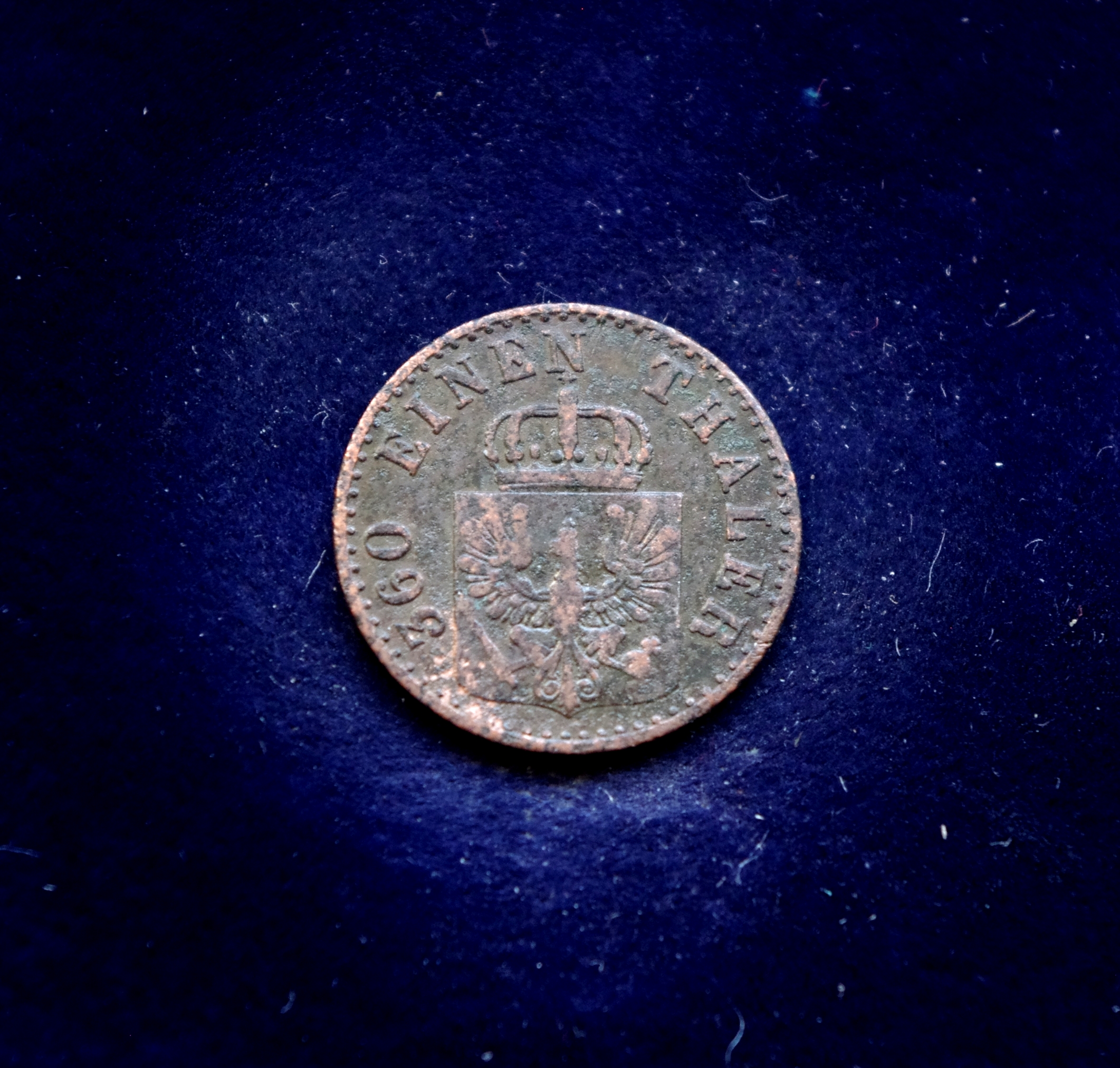 Prūsijos 1 pfenigo moneta