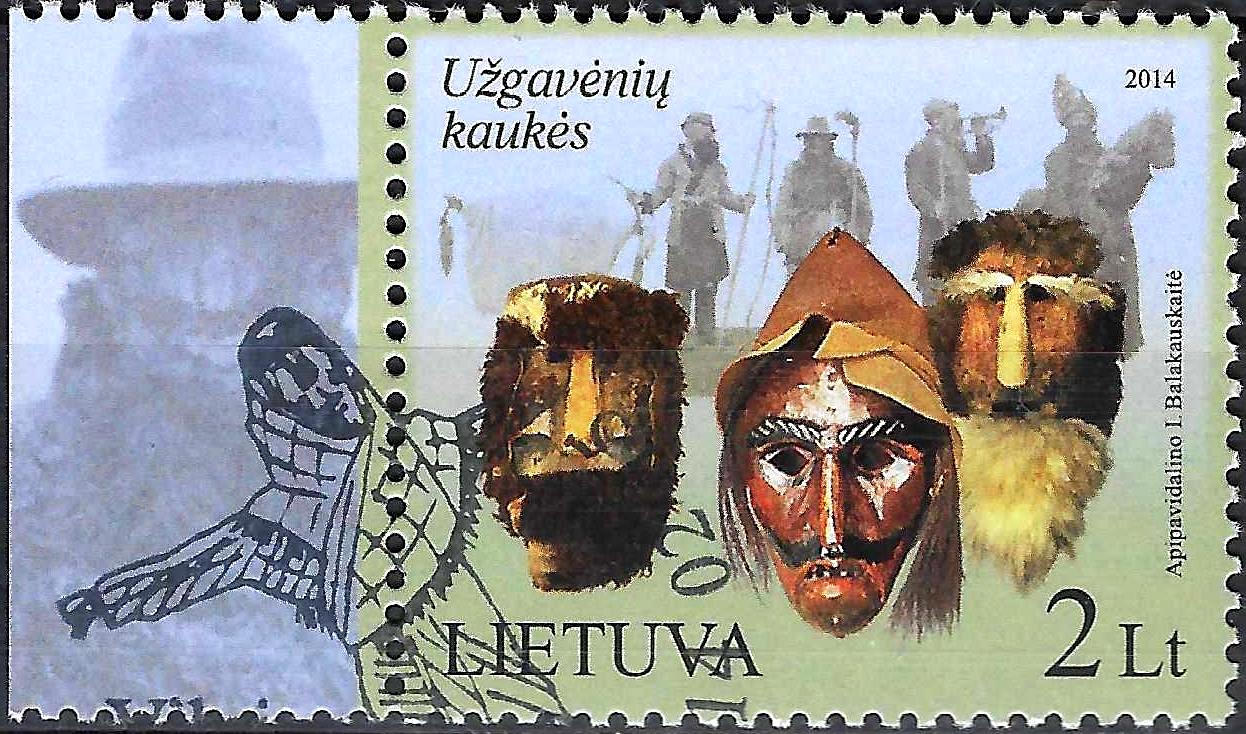 Pašto ženklai, Lietuva, Užgavėnių kaukės