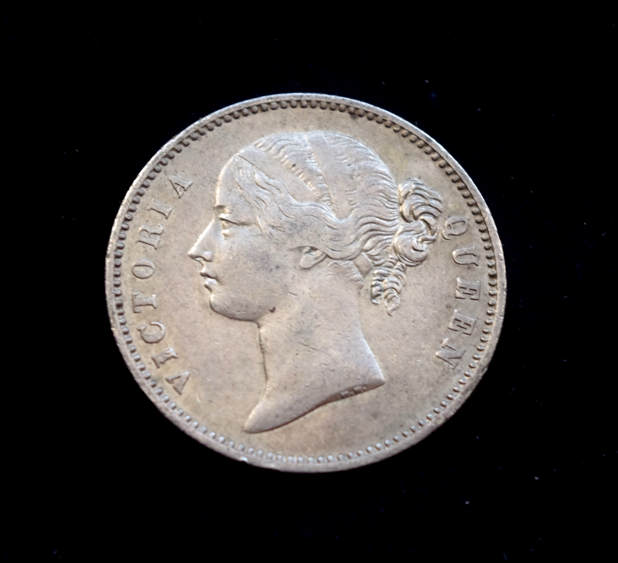 Indijos Britų 1 rupijos sidabrinė moneta