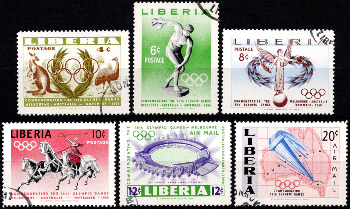 Liberija, pilna serija, MiNr 498-503 Used (O)